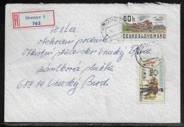 Czechoslovakia. Stamps Sc. 2117, 2020 On Registered Letter, Sent From Hronov  4.09.78 For “Tesla” Uhersky Brod. - Brieven En Documenten