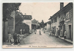 Crassier Rue Principale Publicité Cailler Benzo Moteur Boucherie Charcuterie Animée (Nyon) 1920 - Cudrefin