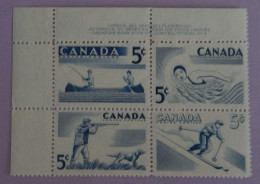 CANADA YT 292/295 NEUFS**MNH AVEC BDF "SPORTS EN PLEIN AIR"  ANNÉE 1957 - Nuovi