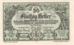 Autriche, Haunoldstein, 50 Heller, Paysage, 1920, 1920-09-30, SPL, Mehl:FS 356 - Oesterreich