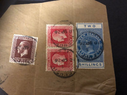 Stamp Duty, 2s Blue. S 133, On Piece With Other Stamps - Gebruikt