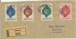 BF0141/ LIECHTENSTEIN - SCHAAN - 1.6.1920 , R-Brief Nach Riezlern / Kleinwalsertal / Austria  - Michel 19-21 , - Briefe U. Dokumente