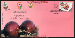 India 2021 Bangalore Rose Onion GI Tag, Vegetable, Spices, Curry , Food, Pickles, Special Cover (**) Inde Indien - Covers & Documents