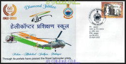 India 2022 Helicopter Chetak Cheetah,Aérospatiale SA 315B French Single Engine,Mountain,Warfare,Sp Cover (*) Inde Indien - Lettres & Documents