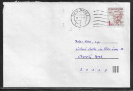Czechoslovakia. Stamp Sc. 2686 On Letter, Sent From Brno 23.01.89 For “Tesla” Uhersky Brod. - Lettres & Documents