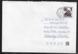 Czechoslovakia. Stamp Sc. 1733 On Letter, Sent From Brno 23.01.89 For “Tesla” Uhersky Brod. - Storia Postale