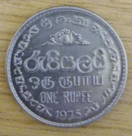 Sri Lanka, Year 1975, Used, 1 Rupie - Sri Lanka