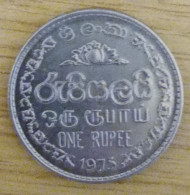 Sri Lanka, Year 1975, Used, 1 Rupie - Sri Lanka (Ceylon)
