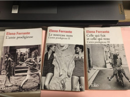 ELENA FERRANTE ** L'AMIE PRODIGIEUSE** 3 Volumes :tomes 1/2/3 - Lotti E Stock Libri