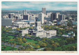 Winnipeg - Manitoba - A Lofty View  Of Winnipeg -  Chrome Pc - Continental Size - Winnipeg