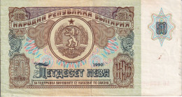 BILLETE DE BULGARIA DE 50 LEBAS DEL AÑO 1990 (BANKNOTE) - Bulgarie