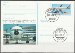 BRD Ganzsache 1989 PSo17 NAPOSTA`98 Frankfurt Tagesstempel BERLIN 20.4.1989( PK 40 )günstige Versandkosten - Cartes Postales - Oblitérées