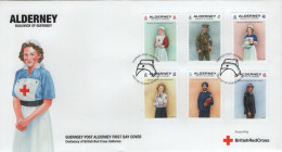 Alderney 2011 FDC Sc 415-420 Red Cross Uniforms Set Of 6 - Alderney