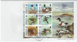 Alderney 2011 FDC Sc 408a Birds Sheet Of 6 - Alderney