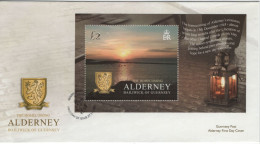 Alderney 2005 FDC Sc 262 2pd WWII Evacuees Homecoming, 60th Ann Sheet - Alderney