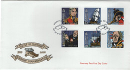 Alderney 2005 FDC Sc 250-255 Battle Of Trafalgar, 200th Ann Set Of 6 - Alderney