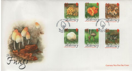 Alderney 2004 FDC Sc 221-226 Fungi Set Of 6 - Alderney