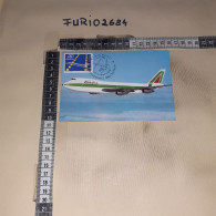 HB10884 ROMA 1986 TIMBRO ANNULLO 40° ANNIVERSARIO DELL'ALITALIA GIORNO DI EMISSIONE BOEING 747 ALITALIA - Covers & Documents