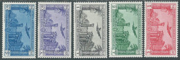 1930-31 TRIPOLITANIA POSTA AEREA ISTITUTO AGRICOLO COLONIALE 5 VALORI MH * RA29 - Tripolitaine