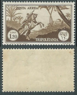 1931-32 TRIPOLITANIA POSTA AEREA SOGGETTI AFRICANI 1,20 LIRE MH * - RA29-3 - Tripolitaine