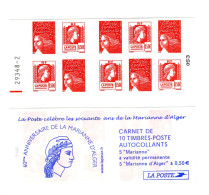 Carnet Mixte Luquet - Alger YT 1512 : RE Rouge Gauche + Numéro De Nappe Et Bandes Phospho Verdâtres. Superbe, Voir Scan. - Postzegelboekjes