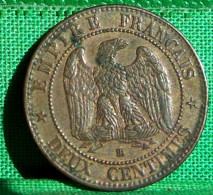 SECOND EMPIRE DEUX CENTIMES 1862 BB  STRASBOURG  NAPOLEON III TETE LAUREE - 2 Centimes