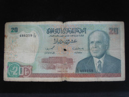 TUNISIE - VINGT DINARS 1980 - Banque Centrale De Tunisie **** EN ACHAT IMMEDIAT **** - Tunisia