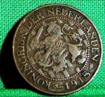 MONNAIE PAYS BAS  1 CENT 1918 NEDERLANDEN - 1 Cent