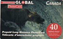 CANADA - Bear, CTN Prepaid Card 40 Minutes, Tirage 500, Used - Kanada