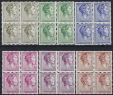 Luxembourg - Luxemburg - Timbres - Charlottte 1961   6 Blocs à 4   MNH** - Blocks & Kleinbögen