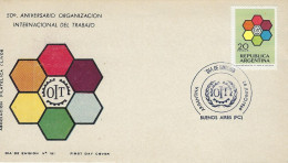 BUENOS AIRES 50° Anniversaire De L'organisation Internationale Du Travail OIT 1968 - FDC