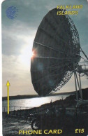 FALKLAND ISL.(GPT)- Satellite Dish, CN : 2CWFC/B, Tirage 15000, Used - Isole Falkland