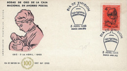 BUENOS AIRES 1965 50° Anniversaire De La Caisse D'épargne Postale Argent Finance Tire-lire - FDC