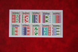 1/2 Vel  Decemberzegels CHRISTMAS WEIHNACHTEN NOEL NATAL NVPH 3002-3011 (Mi 3051-3060) 2012 MNH POSTFRIS NEDERLAND - Neufs