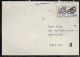 Czechoslovakia. Stamp Sc. 2647 On Letter, Sent From Nitra  18.01.89 For “Tesla” Uhersky Brod. - Brieven En Documenten