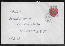 Czechoslovakia. Stamp Sc. 2102 On Letter, Sent From Nedakonice  29.12.88 For “Tesla” Uhersky Brod. - Briefe U. Dokumente