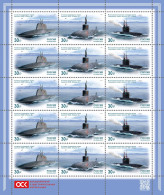 Russia Russland Russie 2023 Modern Submarines Sheetlet MNH - U-Boote