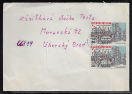 Czechoslovakia. Stamp Sc. 2029 On Letter, Sent 28.08.78 For “Tesla” Uhersky Brod - Brieven En Documenten