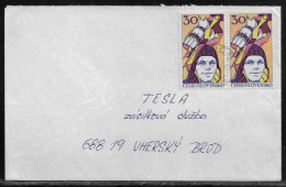 Czechoslovakia. Stamps Sc. 2140 On Letter, Sent From Mirovice 24.08.78 For “Tesla” Uhersky Brod. - Storia Postale