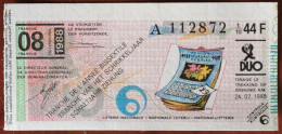 Billet De Loterie Nationale Belgique 1988 8e Tranche De L'Année Bissextile - 24-2-1988 - Billetes De Lotería