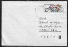 Czechoslovakia. Stamp Sc. 2558 On Letter, Sent From Varnsdorf 18.01.89 For “Tesla” Uhersky Brod. - Briefe U. Dokumente