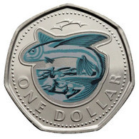 BARBADOS 1 DOLLAR FLYING FISH - COLOR 2020 UNC - Barbados