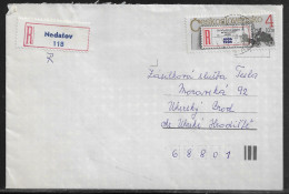 Czechoslovakia. Stamp Sc. 2617 On Registered Letter, Sent From Nedasov 23.01.89 For “Tesla” Uhersky Brod. - Lettres & Documents