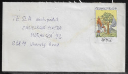 Czechoslovakia. Stamp Sc. 1957 On Letter, Sent 23.08.73 For “Tesla” Uhersky Brod. - Lettres & Documents