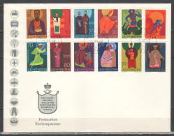 Liechtenstein 1968 - Santi Patroni 12 V. Fdc - Lettres & Documents