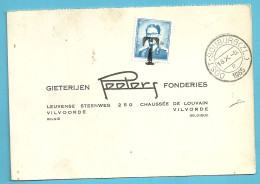 Ongefrankeerde Kaart Vanuit OOST-SOUBURG(Nederland) , Getaxeerd (taxe) Met Zegel 926, Afgestempel Met De "T"stempel - 1953-1972 Bril