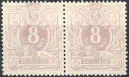[** SUP] N° 29, 8c Violet En Paire - Fraîcheur Postale - Cote: 460€ - 1869-1883 Leopold II