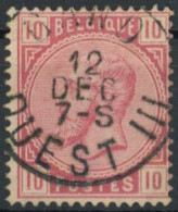 [O SUP] N° 38, Superbe Obl Ambulant 'GAND OUEST III' - Coba +50 € - 1869-1883 Leopoldo II