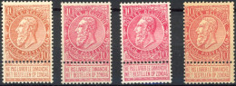 [** SUP] N° 57/58+58a, 10c - Les 3 Nuances + Un Superbe 10c Brun-rose Non Repris Au COB - 1893-1900 Schmaler Bart