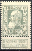 [** SUP] N° 78, 50c Gris - Fraîcheur Postale - Cote: 650€ - 1905 Grosse Barbe